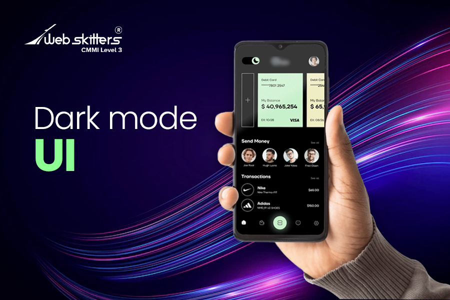 Dark mode UI as web development trends 2023